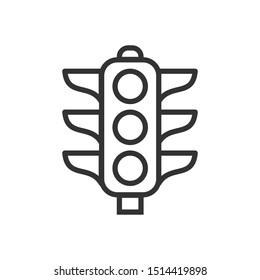 Traffic light icon vector symbol illustration