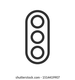 Traffic light icon vector symbol illustration
