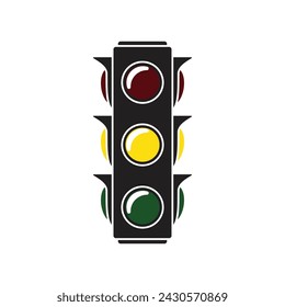 traffic light icon vector template illustration logo design