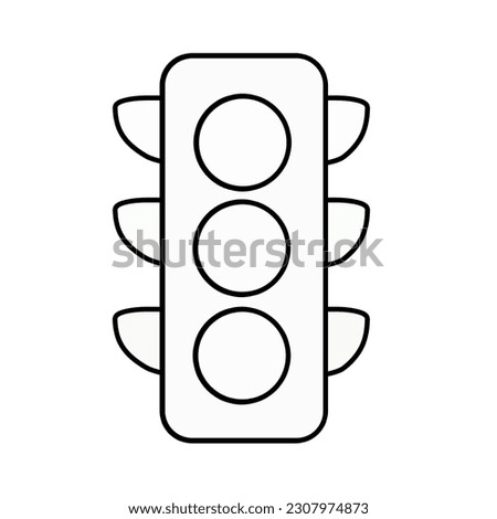 Traffic light icon. Vector of traffic light for a website or mobile application.