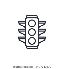Traffic light icon. vector.Editable stroke.linear style sign for use web design,logo.Symbol illustration.
