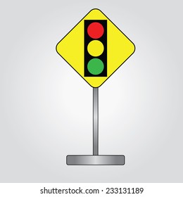 Traffic light icon vector,road traffic sign    