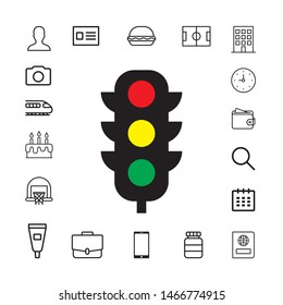 Traffic light icon for web and mobile