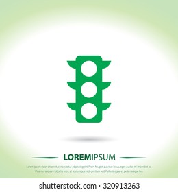 Traffic light icon for web and mobile