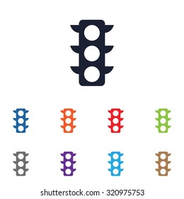 Traffic light icon for web and mobile