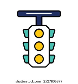 Icono de semáforo con fondo blanco Vector Ilustración de stock