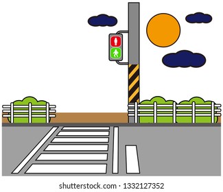 traffic light icon.crosswalk vector icon.