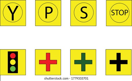 Traffic Light Icon.illustration of raffic signal with color