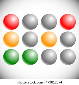 Traffic light icons, traffic lamp illustrations â?? Transportation, driving, traffic, control concepts