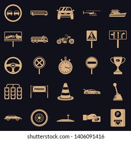 Traffic light icons set. Simple set of 25 traffic light vector icons for web for any design