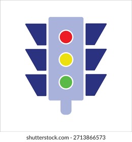 traffic light icons. simple colored vector illustration