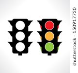 Traffic light icons. Vector.