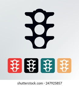 traffic light icon.vector illustration