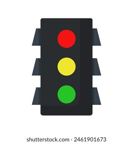 Traffic light illustrated on a white background