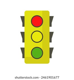Traffic light illustrated on a white background