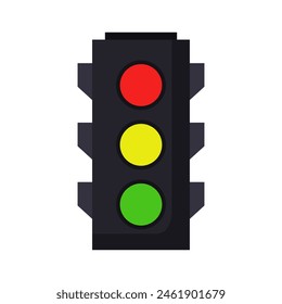 Traffic light illustrated on a white background