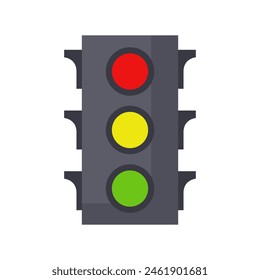 Traffic light illustrated on a white background