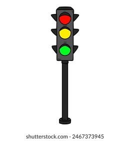 traffic light illustration isolated vector