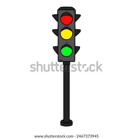 traffic light illustration isolated vector