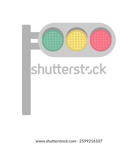 Traffic light illustration material (horizontal)