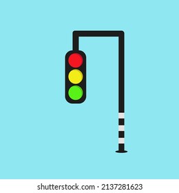 
traffic light illustration red green and yellow.