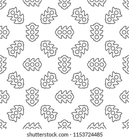 Traffic light illustration. Vector seamless pattern for fabric, textile, background, wallpaper, wrapping paper, cover. Linear vector pattern. Minimalistic style design. Outline black white versions