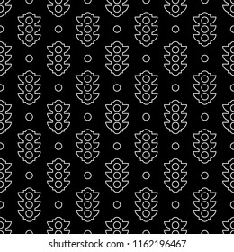 Traffic light illustration. Vector seamless pattern for fabric, textile, background, wallpaper, wrapping paper, cover. Linear vector pattern. Minimalistic style design. Outline black white versions