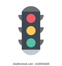 Traffic light illustrations set on transparent background