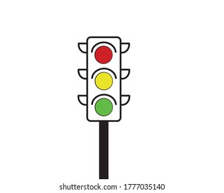 Iconos de interfaz de semáforo. ilustración vectorial de símbolo aislada en fondo blanco. botones vectoriales.icon eps. 10