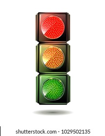 Traffic Light Isolated. Vector.