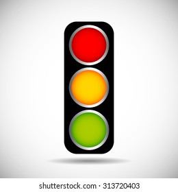 Traffic Light Isolated. Vector.