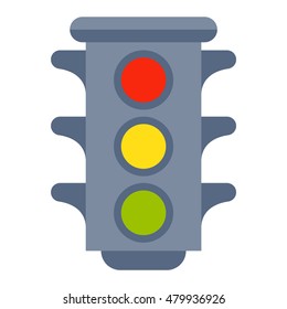 Traffic light isolated vector illustration.