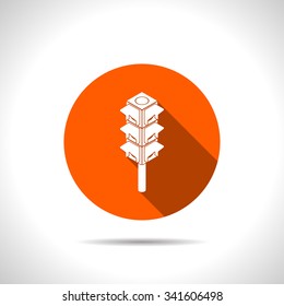 traffic light isometric 3d icon