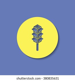 traffic light isometric 3d icon
