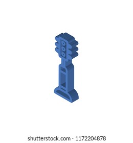 Traffic light isometric left top view 3D icon