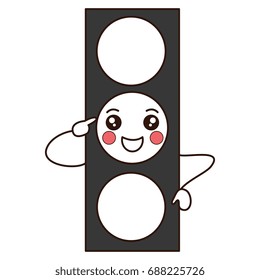 traffic light kawaii character