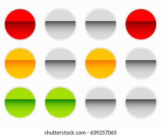 Traffic light, traffic lamp icon in set. Semaphore with green, yellow, red light on. Suitable as driving, transportation, traffic or permission related design elements