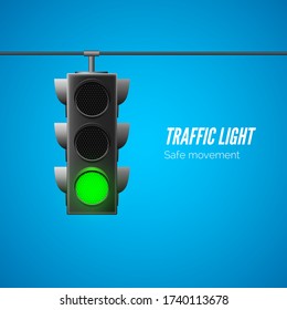 Traffic light. Traffic Laws. Vector illustration 