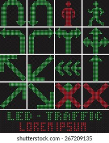 Traffic Light LED. Vector Illustration