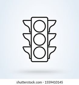 Traffic Light Line Art Simple Modern Stock Illustration 1560401015