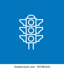 Traffic light line icon.
