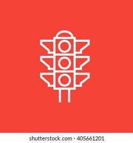 Traffic light line icon.
