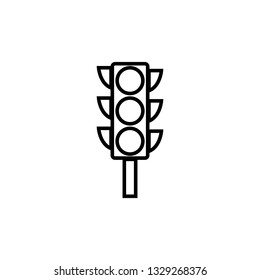 Traffic light line icon, logo isolated on white background