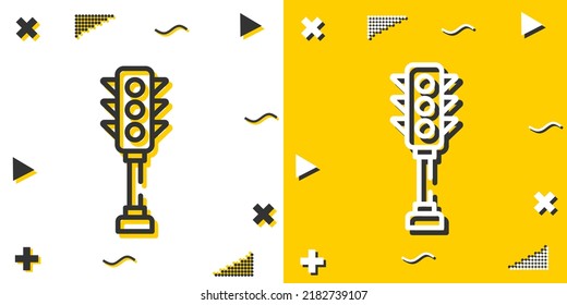traffic light line icon. Simple outline style.traffic light linear sign. Vector illustration isolated on white background. Editable stroke EPS 10