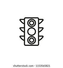 Traffic light line icon. Stoplight, semaphore, crossroad. Light concept. Can be used for topics like road regulation, direction, safety