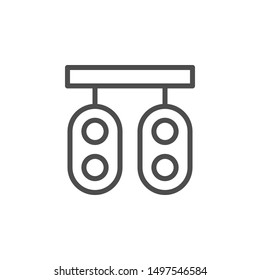 Traffic light line outline icon