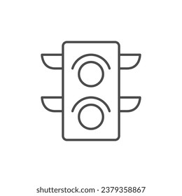 Traffic light line outline icon