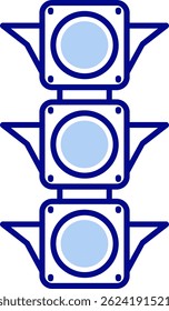 Traffic light Line vector Icon Design