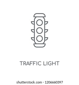 Traffic Light linear icon. Traffic Light concept stroke symbol design. Thin graphic elements vector illustration, outline pattern on a white background, eps 10.