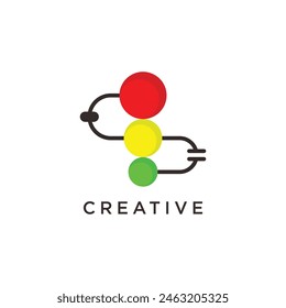 Traffic light logo design vector unique idea concept